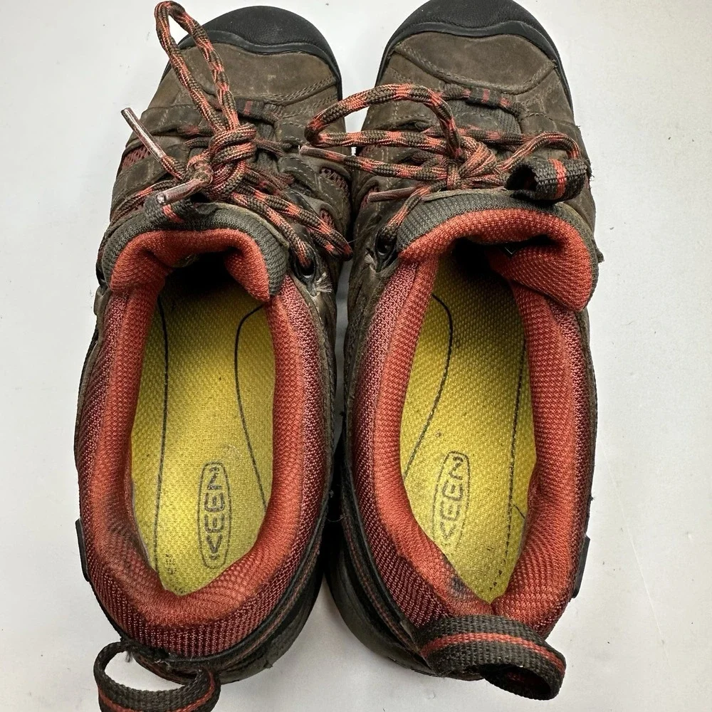 Keen‎ women’s Size 9.5 Ankle Brown Work Hiking Boots ESD Soft Toe F2892-11 SD